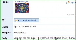 Gotcha!  The Dead on American Idol - someone watched!