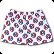 Grateful Dead - Steal Your Face White Boxer Shorts Underwear Grateful Dead - Steal Your Face White Boxer Shorts Underwear